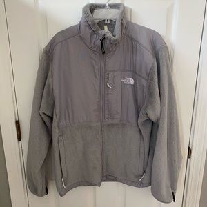 Grey soft north face fleece jacket